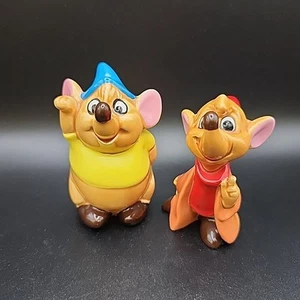 Vintage Walt Disney Gus & Jaques Aschenputtel Mäuse 3" Keramik Figur Japan - Bild 1 von 10