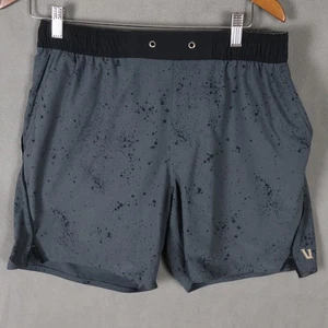 Vuori Shorts Mens Medium Gray Splatter Trail Lined Running Active Lightweight 6" - Picture 1 of 14