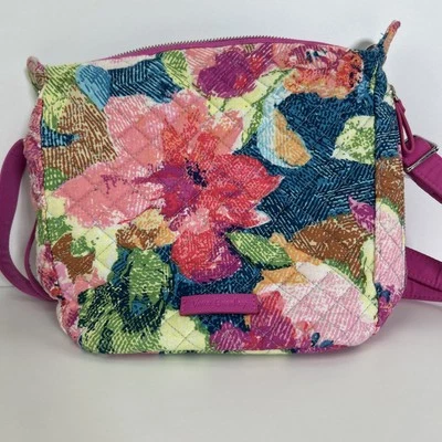 VERA BRADLEY-Superbloom- Pink Floral -Carson Mini Hobo Crossbody Purse - Image 1 of 4