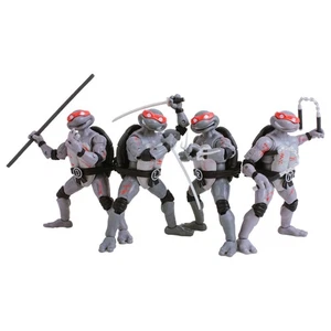 Teenage Mutant Ninja Turtles Black White Battle Damage Action Figures, TMNT - Picture 1 of 3