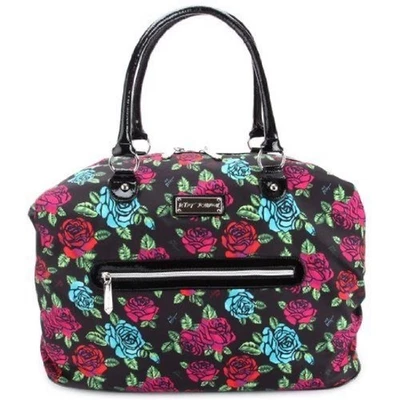 Bolso de fin de semana vintage Y2K Betsey Johnson GRANDE floral RARO Foto 1 de 4