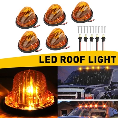 5 шт желтых габаритных огней для крыши кабины + 194 светодиода для 73–87 Chevy GMC серии C/K D - Изображение 1 из 4