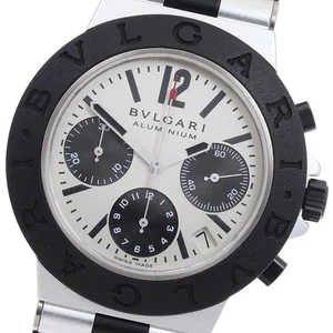 BVLGARI aluminum AC38TA Chronograph Silver / Black Dial Automatic Men's_900436 - Picture 1 of 6