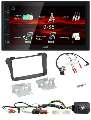 JVC USB Bluetooth Lenkrad DAB 2DIN Autoradio für Hyundai i40 11-19 AUX USB schwa - Bild 1 von 4