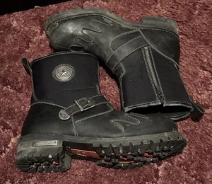 Milwaukee Leather 13D Men's Black Leather Motorcycle Boots Black - Picture 1 of 10