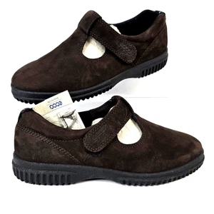 Neu mit Etikett Ecco weiche bequeme Damenschuhe Größe US 6-6,5 braun Wildleder Mary Jane Hakenschlaufe - Bild 1 von 11