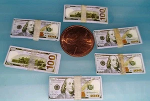 1/6 scale Action Figure GI Joe / Barbie Bundles Of Cash $100 Bills Lot - Picture 1 of 1