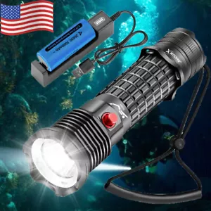 Potente Linterna de Buceo Subacuática Impermeable P70 LED Lámpara Antorcha de Buceo - Imagen 1 de 12