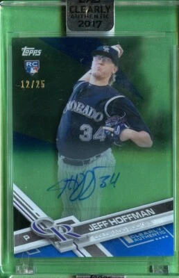 JEFF HOFFMAN 2017 TOPPS CLEARLY AUTHENTIC ROOKIE AUTO /25 COLORADO ROCKIES - Image 1 of 2