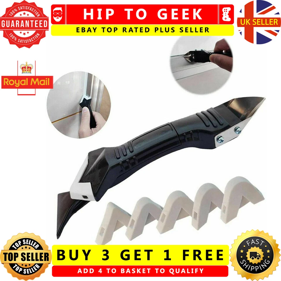5 in 1 Silicone Sealant Remover Tool Kit Set Scraper Caulking Mould Removal Diy