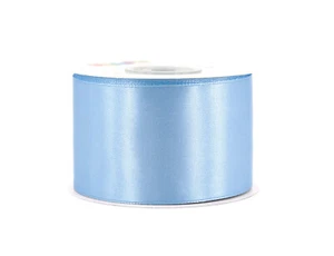 50mm Satinband 25m Schleifenband Geschenkband Dekoband Stoffband Eisblau - Bild 1 von 8