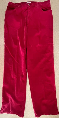 Pantalones de vestir CAROLINA BLUES para mujer 12 de colección de pana rojos años 90 Foto 1 de 4
