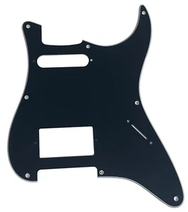 Pickguard For Fender Stratocaster 8 Screws HS Humbucker Style Guitar-3-PLY-BLACK - Picture 1 of 5