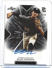 BLAKE BINDERUP 2021 LEAF PERFECT GAME SHOWCASE BLACK PARALLEL AUTO # 3/50
