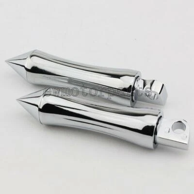 Clavijas de pie de carretera cromadas con clavos para motocicleta Harley-Davidson Road Glide FLTRX Foto 1 de 4