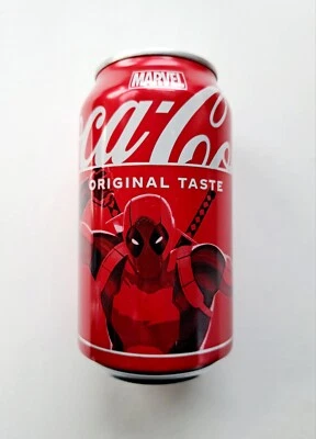 Коллекционная банка Marvel ограниченного выпуска Coca-Cola DEADPOOL НЕРАСПЕЧАТАННАЯ новая 2024 - Изображение 1 из 2