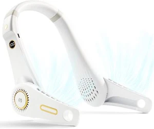 Portable Neck Fan - Rechargeable, Adjustable Speed & Direction, LED Display - Picture 1 of 9