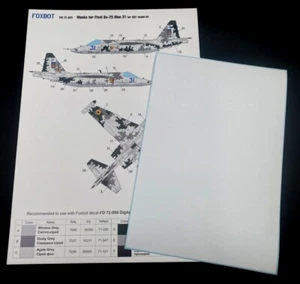 Masks for Su-25 Blue 31, Ukranian Air Forces, Pixel camouflage 1:72 FM 72-022 - Picture 1 of 3