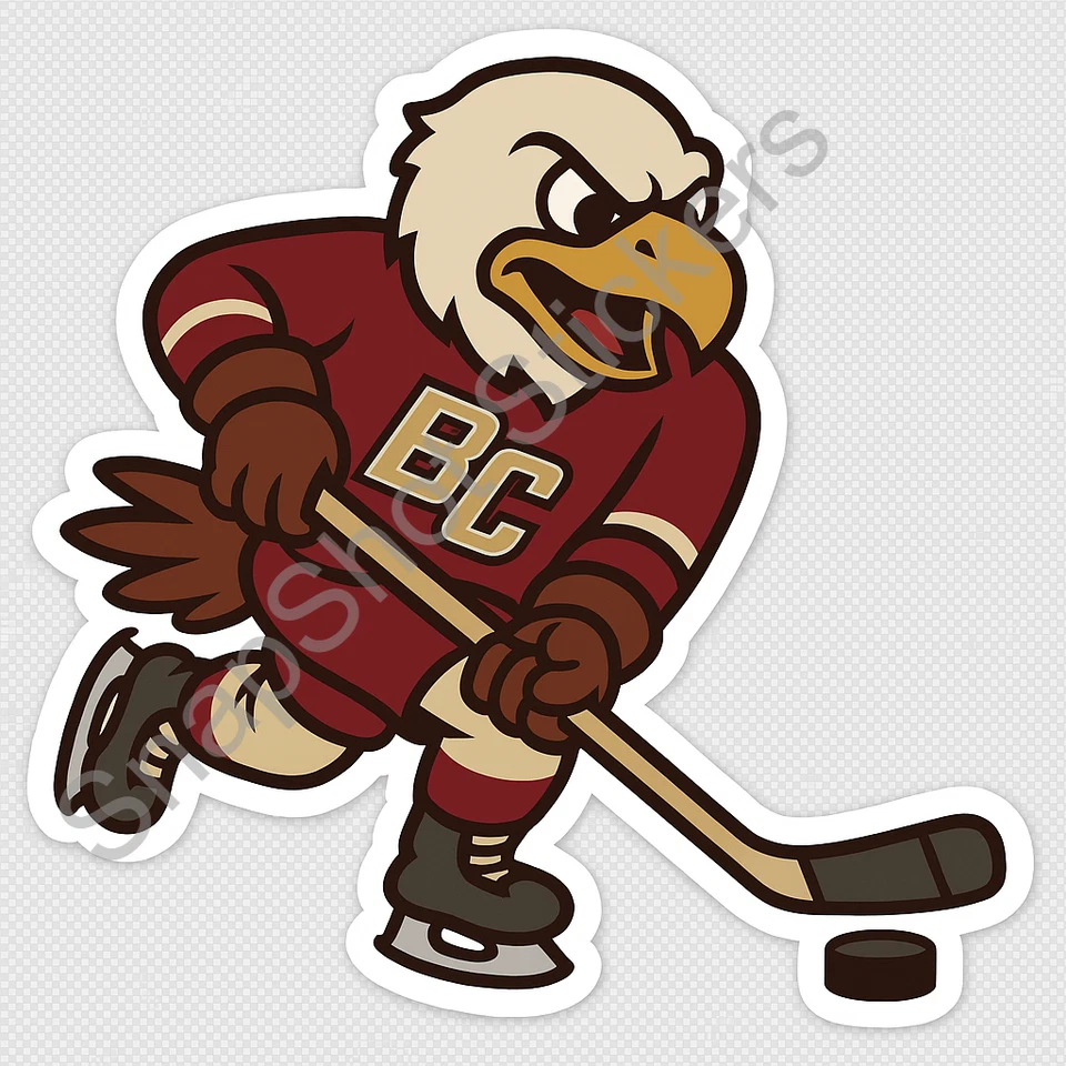 Calcomanía adhesiva de hockey Boston College Eagles Baldwin the Eagle 10 Foto 1 de 1