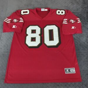 Jerry Rice San Francisco 49ers Jersey Starter Vintage 90s Short Sleeve Men XL 52