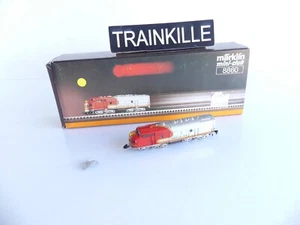 (1) 8860 / ECHELLE Z 1:220 / MARKLIN MINI CLUB LOCOMOTIVE EMD F7A SANTA FE - Photo 1/6