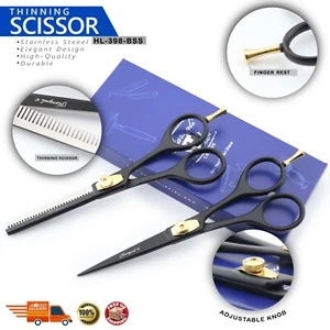 Set Salón de Peluquería Tijeras Negro Barbero Corte Pelo 15.2cm - Imagen 1 de 7
