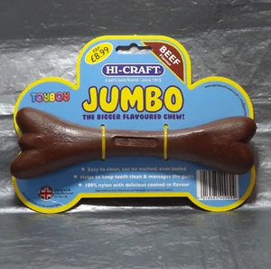Toy Boy Nylon Dog Bone Beef Flavoured Dog Chew for Medium Sized Dogs Fun Strong - Picture 1 of 7