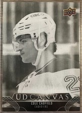 COLE CAUFIELD 2023-24 UPPER DECK SERIES 1 BLACK & WHITE UD CANVAS SP #C40