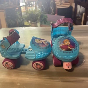 Frozen Anna and Elsa rollerskates great condition missing one stopper. - Picture 1 of 10