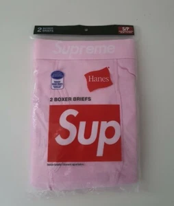 FW21 Supreme Hanes Pink Boxer Shorts (2pack) S KLEIN Neu & Ungeöffnet - Bild 1 von 7