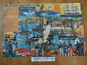 PILOTARAMA POSTER AFFICHE REVUE PILOTE **BATEAU BOAT ARSENAL MARITIME GUERRE ** - Picture 1 of 1