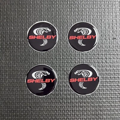 Conjunto de capas de centro de roda Shelby Ford Mustang Super Snake Cobra GT500 2,5" - Imagem 1 de 3