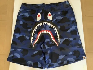Authentische Badeaffen Bape Farbe Camo Hai Schweißshorts Herren L neu marineblau - Bild 1 von 8