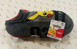 *NEW* Pokemon Boys Size L Low Cut No Show Socks Shoe Size 3-9 - Picture 1 of 3