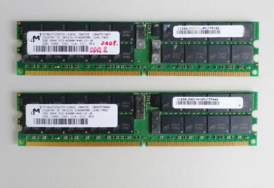 KIT RAM 2x2GB  Micron  533MHz  PC2-4200R CL4 DDR2  ECC - Immagine 1 di 2