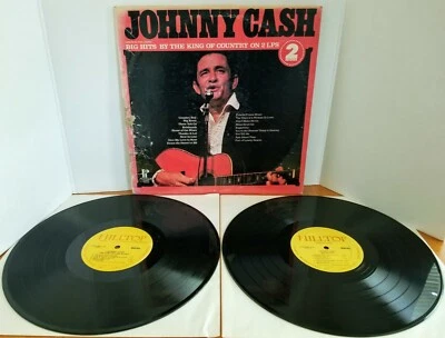 Johnny Cash  Big Hits By The King Of Country On 2 LPS  2X Vinyl Hilltop PTP-2052 - Image 1 of 4