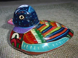 Ente ~ Terrakotta/Ton ~ Keramik Ente Figur ~ handbemalt ~ asiatisch - Bild 1 von 8
