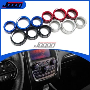 3pcs Aluminum AC Radio Switch Trim Ring Knob Cover Trim For Durango 2014 - 2020 - Picture 1 of 15