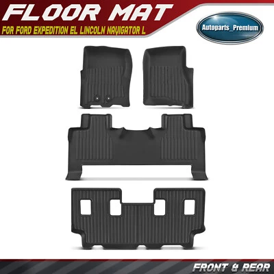 4x Alfombrillas delanteras y traseras para Ford Expedition EL Lincoln Navigator L 2011-2017 Foto 1 de 4