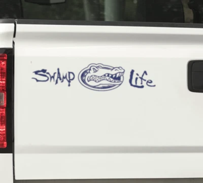 Swamp Life Gator UF University of Florida Gators vinyl decal car window sticker - Image 1 of 4