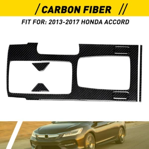 For Accord Honda 2013-17 Carbon Fiber Interior Gear Shift Panel Frame Cover Trim - Bild 1 von 12