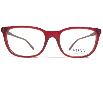 Armações de óculos Polo Ralph Lauren PH2156 5458 vermelho quadrado aro completo 53-18-140 - Imagem 1 de 4