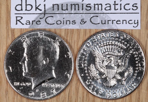 1987 P Kennedy Half Dollar 50¢ - Choice to Gem Uncirculated Cover