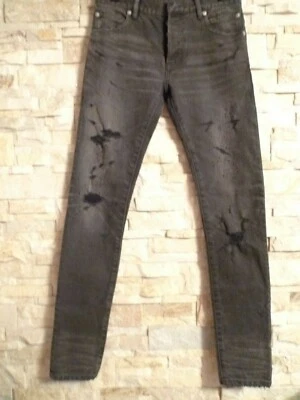 JEANS AJUSTADOS BALMAIN PARIS HOMME PARA HOMBRE NEGROS NEGROS NEGROS DESGASTADOS JAPÓN TALLA 27 Foto 1 de 4