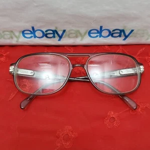 Vintage SAFILO ELASTA 1126 E97 Crystal Gray 145 Aviator Eyeglasses "Frames Only" - Picture 1 of 24
