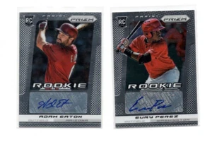 (LOT OF 2) 2013 PRIZM ROOKIE MLB AUTOGRAPHS (ADAM EATON & EURY PEREZ) - Picture 1 of 1