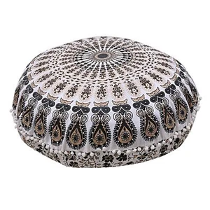 Large Mandala Floor Pillow Round Bohemian Meditation Cushion Cover Ottoman Pouf - Picture 1 of 67
