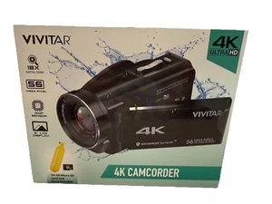 Vivitar 4K Waterproof Camcorder Ultra HD Lens Recording with 56MP DVR48K - Black - Picture 1 of 6