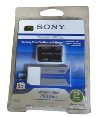 Sony Memory Stick PRO Duo MSX-M2GS 2GB Magic Gate Memory Card (Factory Sealed) - Image 1 of 3