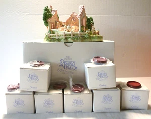 Enesco Precious Moments Heart and Home Display Base And Figures- Complete - Picture 1 of 17